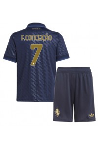 Juventus Francisco Conceicao #7 Babyklær Tredje Fotballdrakt til barn 2024-25 Korte ermer (+ Korte bukser)